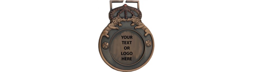 100MM 3D SCULPTED LION MEDAL (6MM THICK) - GOLD, SILVER OR BRONZE 100MM 3D SCULPTED LION MEDAL (6MM THICK) - GOLD, SILVER OR BRONZE